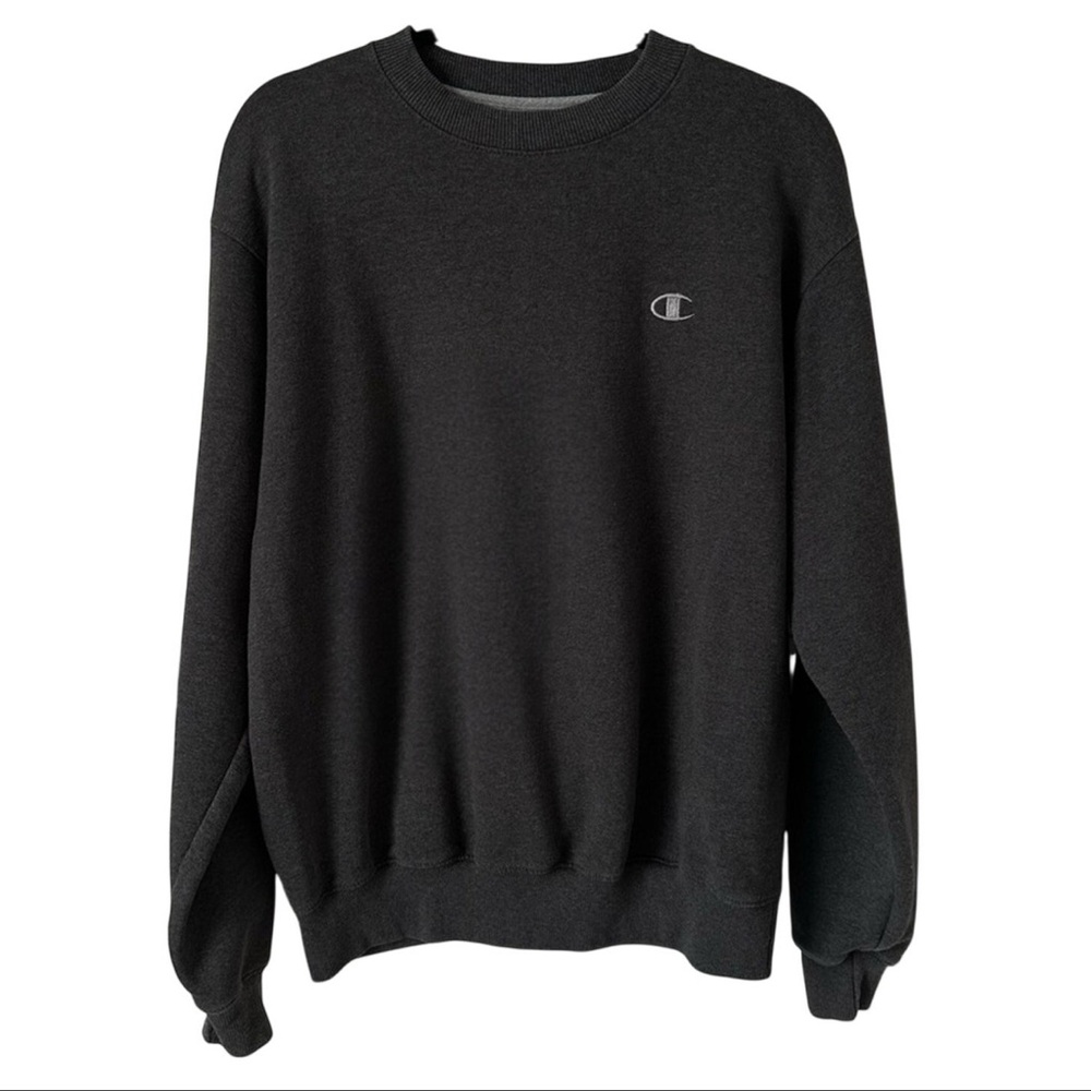3/$20 💥 Champion ECO‎ Authentic Crewneck Sweatshirt Dark Gray Cotton Blend M